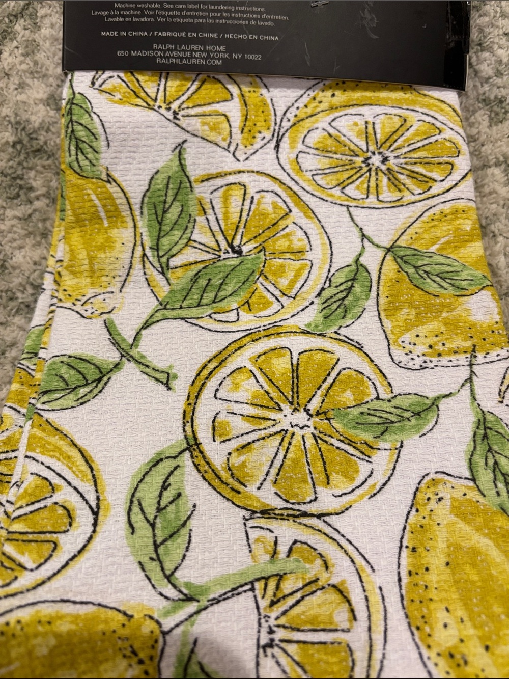 Lauren Ralph Lauren Lemon Kitchen Towels Set of 2 NWT Cotton 17x28” - Picture 10 of 16